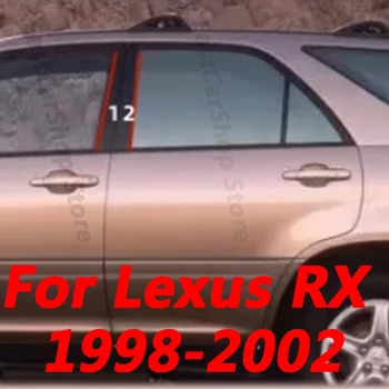 Pre Lexus RX 1998 1999 2000 2001 2002 Auto Strednom Stĺpci PC Okno Trim Dekorácie B C Piliera, Pás Nálepku Krytu Príslušenstvo