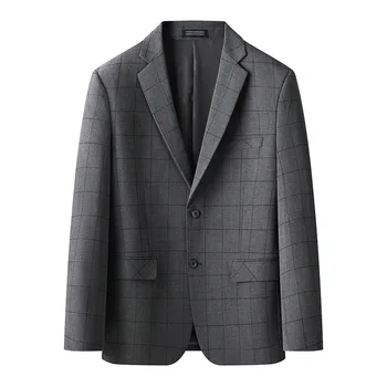 7728-T -Business professional slim formálne oblečenie kórejská verzia šedá bežné vyhovovali muž