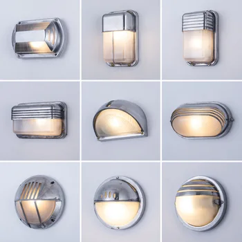 Retro Vonkajšie LED Nástenné Svietidlo Hliníkové E27 Nepremokavé Osvetlenie Vintage Záhradu, Balkón, Kúpeľňu, Verandu Domov Nástenné Svietidlá Svietidlo