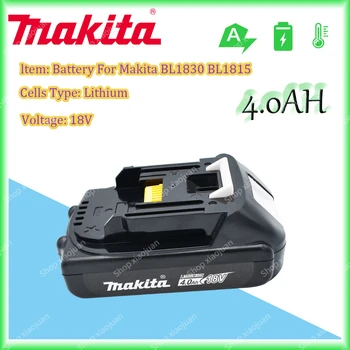 Makita Nabíjateľná 18V 4.0 Ah Li-Ion Batéria Pre Makita BL1830 BL1815 BL1860 BL1840 194205-3 Nahradenie elektrického Náradia Batérie