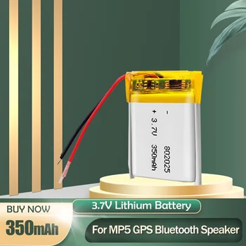 4-100KS 802025 3,7 V Lítium-Polymérová Batéria Pre LED Svetlo, Záznam Pero Bluetooth Reproduktor Smart Hodinky kontakty batérie Nabíjateľné
