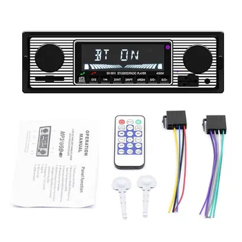 1 DIN Retro Auto Stereo Audio Automobilový Bluetooth s USB/SD/AUX Karty FM MP3 Prehrávač PC Typ:ISO-5513