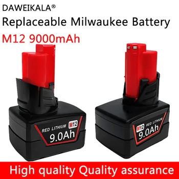 12V 9000mAh Dobíjacie Batérie Milwaukee M12 XC Akumulátorové Náradie 48-11-2402 48-11-2411 Batérie 48-11-2401 MIL-12A-L