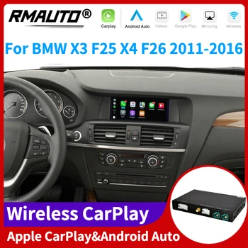 RMAUTO Bezdrôtový Apple CarPlay NBT CIC Systém pre BMW X3 F25 X4 F26 Rokov 2011-2016 Android Auto Zrkadlo Odkaz AirPlay Zadnej strane Fotoaparátu