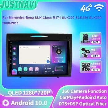 JUSTNAVI QLED Android autorádia GPS Navigácie Multimediálny Prehrávač Pre Mercedes Benz SLK Triedy R171 SLK200 SLK280 SLK300 2000-2011