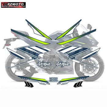 Motocykel Nálepky Telo Racing Dekorácie Nádrž Motora Logo Kapotáže čelné Sklo Prilba Obtlačok na Kawasaki Ninja400 XE2