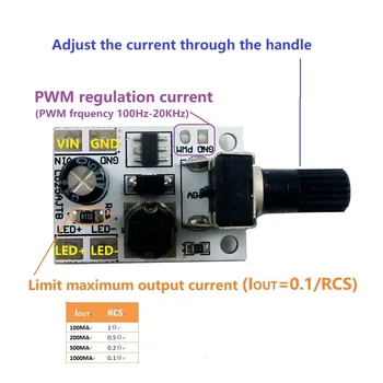 3ks 20-900MA 6-25V Multifunkčné Rukoväť úprava LED driver Modul PWM Regulátor DC-DC Step-down Konštantný Prúd Konvertor