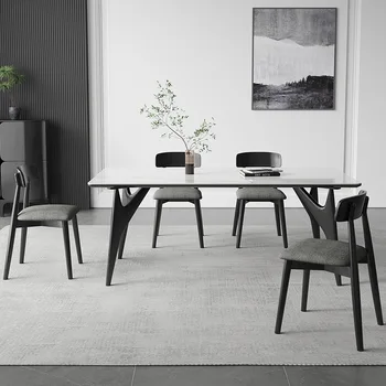 Minimalistický bridlice jedálenský stôl domov malý byt Nordic jednoduché moderné obdĺžnikový jedálenský stôl