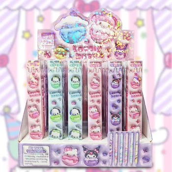 24pcs Box Cartoon Sanrio Gélové Pero Hello Kitty Kuromi Melódie Neutrálne Pero Anime Rollerball Školské potreby kancelárske potreby, Veľkoobchod