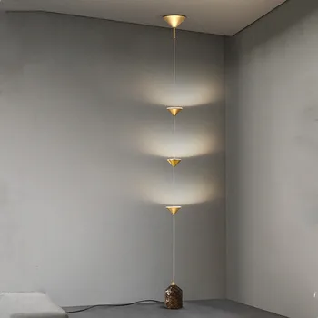 Nastaviteľné Kovové Podlahy Svetlo Mramoru Sofaside Výzdoba Osvetlenie Led Luminaria Minimalizmus Nordic Nočné Led Poschodí Lampa Moderného Jednoduché