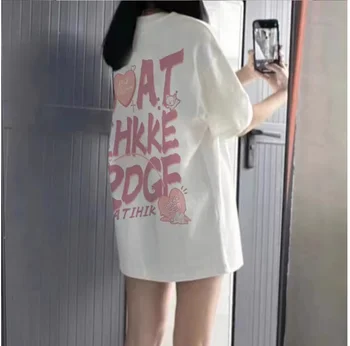 Ženy Ženy Dámy Letné Módne O-krku Príležitostné Voľné Tlačené Písmeno Znaky Highstreet T-shirt Top Čaj
