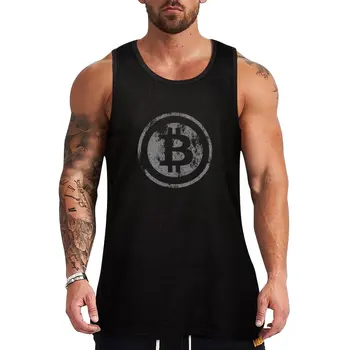 Vintage Bitcoin logo Tank Top vesty pre mužov telocvični t shirt mužov oblečenie muži mens telocvični oblečenie