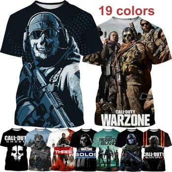2023 C-Call of Duty Warzone 3D Vytlačené T-shirt Príležitostné Letné Módy strieľačka Mužov a Žien T-tričko Krátky Rukáv Topy Tees