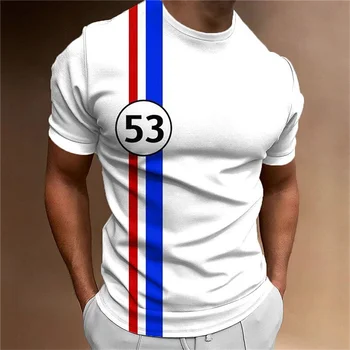 Letné T Shirt Mens 3D Vytlačené Krátky Rukáv Topy Vonkajšie Ulici Vintage T-Shirts Príliš Krátke Sleeve Tee Tričko Mužov Oblečenie