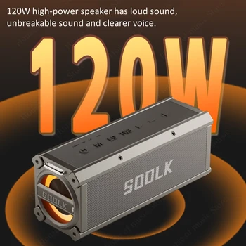 HIFI Vysoko Kvalitného Bluetooth Reproduktory 120W Super Bass Sound Box TWS Stereo Subwoofer DJ Prenosných Bezdrôtových Karaoke Mikrofón Reproduktor