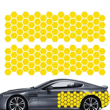 Honeycomb Grafické Auto Nálepky Ornament Auto body Styling Módnych Obtlačky Dekorácie Nepremokavé Kotúča, pre SUV Sedan Vyzdvihnutie Vozidla