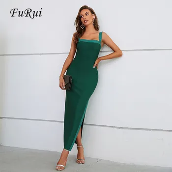 Fu Rui 2023 Nové Letné dámske Zelené bez Rukávov Tesný Popruh Šaty, Sexy tielko tvaru Mini Klub Celebrity Strany dámske Šaty