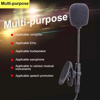 Prenosný Mini 3,5 mm Mikrofón Kondenzátora Clip-on Klope Lavalier Mikrofón Káblové pripojenie na Telefón, Notebook, PC Hudobný nástroj, reproduktor
