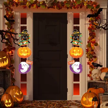 1PCS Halloween Party Dekorácie Prívesok Tekvica Bat Strašidelné Visí Prihlásiť Dvere dekor Halloween Party Dekorácie pre Domov 2023