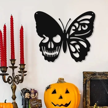 Halloween Lebky Motýľ Steny Interiéru z Nehrdzavejúcej Ocele Stene Visia Tabule Vynikajúci pre Domáce x izba, obývacia izba Kuchyňa Záhrada Dvore