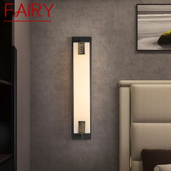 VÍLA Mosadz Nástenné svietidlo LED Moderné Luxusné Mramorové Sconces Zariadenie Vnútorných Priestorov pre Domov Spálňa, Obývacia Izba, Chodba