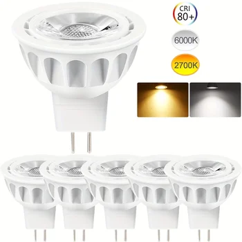 4 kusy MR16 LED COB Žiarovku 5W Ekvivalent 50W Pozornosti Lampa Teplá Biela 3000K, aby denného Svetla 6000K Úspory Energie