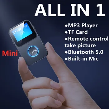 Bluetooth 5.0 Audio Prijímač TF Kartu, MP3 Prehrávač, LCD Displej 3.5 mm AUX Stereo Adaptér Bezdrôtovej siete s Mic pre Auto Reproduktor, konektor pre Slúchadlá