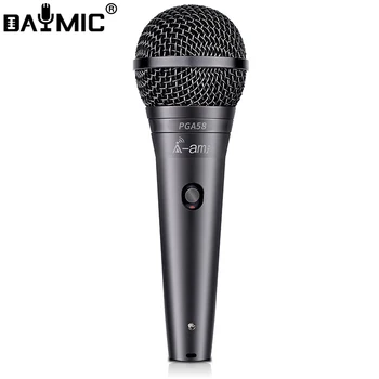 AS58 Vysoko Kvalitné Profesionálne Ručné Káblové Microfone Mikrofón Dynamický Mikrofón Pre Shure Karaoke show Live Vokálny prejav