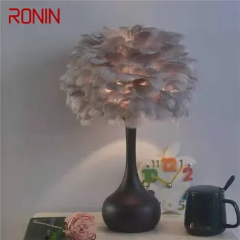 RONIN Tvorivé Stolové Lampy Súčasného Pierko, písací Stôl Svetlá pre Domáce Obývacia Izba Dekorácie