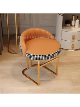 Nordic light luxusný toaletný stolík stolice spálňa jednoduchý moderný make-up stolice malé influencer INY mäkké sedadlá make-up stoličky