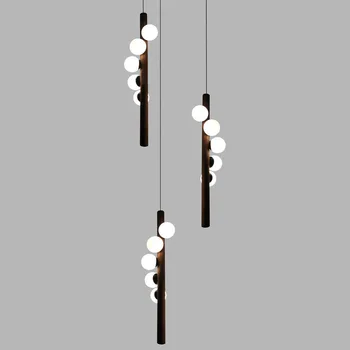 Nové Prívesok Svetlo Japonský Štýl Dreva Osvetlenie V Domácnosti Reštaurácia, Jedáleň Sklenenú Guľu Tvorivé Moderný Krytý Dekor Lampy