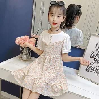 Kórejský detské Oblečenie 2023 Lete jednodielne Šaty Dievčatá Party Šaty Módne detské Oblečenie Hot Predávajú jednodielne Šaty