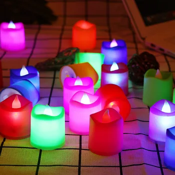 6PCS LED Elektronické Sviečky na batériový FlamelessTea Svetlo Sviečky, Nočné Svetlá pre Svadby, Narodeniny, Party Decor