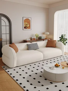 Krém štýl handričkou obývacia izba gauč 2023 nové lístkového Nordic moderný jednoduchý cat scratch malé vertikálne creative