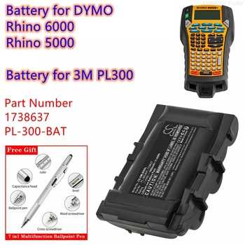 Prenosné Tlačiarne Batérie 7.4 V/1600mAh 1738637, PL-300-BAT pre DYMO Rhino 6000, 5000, pre 3M PL300