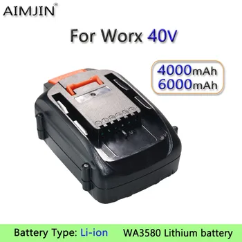 40V 4.0//6.0 Ah Lítium Batéria Pre Worx WG180 WG280 WG380 WG580 40V Kosačky na Trávu, Záhradné náradie