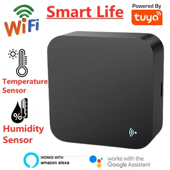 Tuya Smart WIFI IR Diaľkové Ovládanie + Teplote & Vlhkosť Senzor Infračervené Diaľkové ovládanie pre TV DVD AUD AC&Alexa Domovská stránka Google