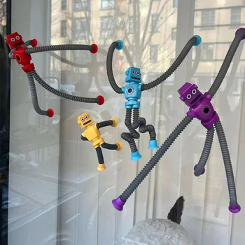Deti prísavky Hračky Pop Rúry odbúranie Stresu Teleskopická Robot Hračka Zmyslové Vlnovcové Hračky Anti-stres Squeeze Hračka