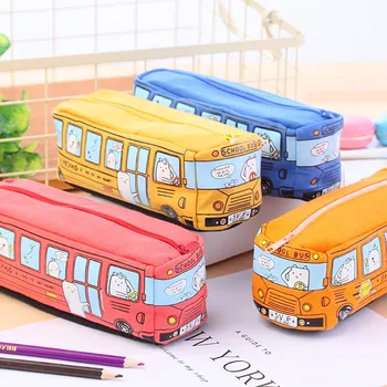 Kreatívne Malých Zvierat Autobus Ceruzka Taška Kawaii Zips, Tašky, Ceruzky Kozmetické Tvoria Organizátor Školského Úradu, Papiernictvo Dodávky
