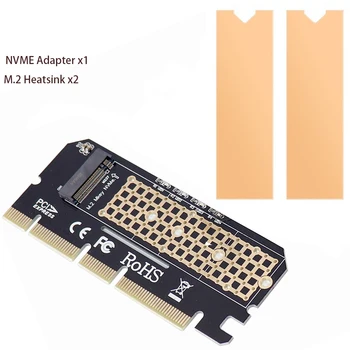 M2 NVME Do PCIe 4.0 SSD Adaptér, 64Gbps M. 2 PCI-e X4 Rozširujúca Karta pre Desktop GEN4 GEN3 Plnej Rýchlosti s Čistej Medi Chladič
