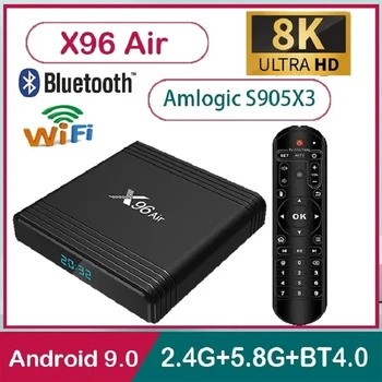 X96 Vzduchu Amlogic S905X3 Android 9.0 google TV Box voliteľné vzduchu myši Quad Core 2,4 alebo 5 g Wifi, BT s 8k HDR vs x96 max plus