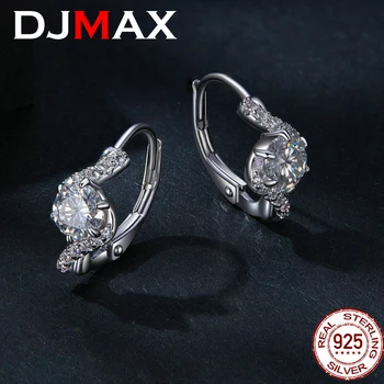 2023 Nové DJMAX Pôvodné 925 Sterling Silver Mutiple Štýly Lady Diamond Spony, Náušnice 1ct Moissanite Hoop Náušnice pre Ženy