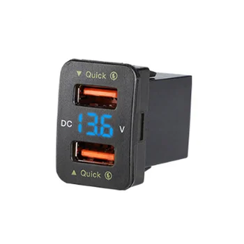 QC3.0 Nabíjačka do Auta Dual USB Konverzie Príslušenstvo pre Modré Svetlo Veľkosť: 33X23Mm D 12/24V