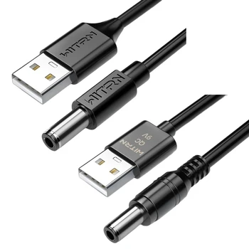 USB Power Boost Line USB-A na DC9V 12V Converter Kábel Adaptéra QC3.0 2.5x5.5mm Konektor pre WiFi Router Reproduktor Drop Shipping