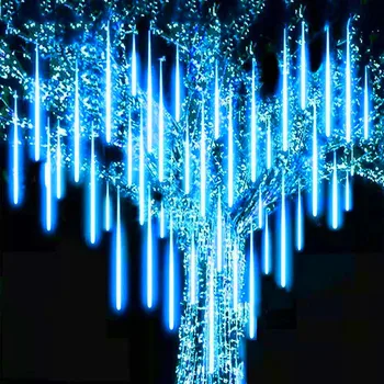 8 Trubice LED meteorický dážď Rozprávkových Svetiel Garland Vianočné Pásy Svetlo Vonkajšie Nepremokavé Víla String Svetlá Ulica Dekorácie