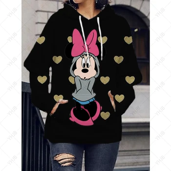 Disney Mickey Mouse Tlač Žena Hoody Harajuku S-5XL Mikina Módne Vysokej Kvality Hoody Bežné Ženy, deti Streetwear