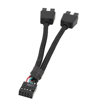 2023 Nové 9Pin USB Hlavičky Ženy 1 2 Male Predlžovací Kábel Karty Ploche 9-Pin USB HUB USB 2.0 9 Pinový Konektor, Adaptér Port