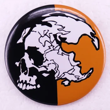 Metal Gear Solid Skull Logo Tlačidlo Pinback Odznak Kolíky Hra, Hráč Darček 58MM