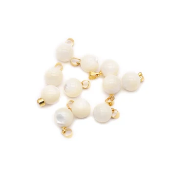 10 Ks Tvar Gule Prírodná perleť Shell Prívesky na Výrobu Šperkov Náhrdelník Dekorácie, Darčeky