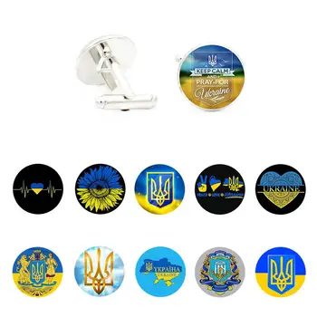 JWEIJIAO Národné Symboly Ukrajiny manžetové gombíky Putá Odkaz Tričko Príslušenstvo Najlepšie Darčeky, Šperky Mužov WKL32